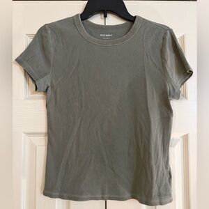 Old Navy Olive Green Short Sleeve Crewneck Tee